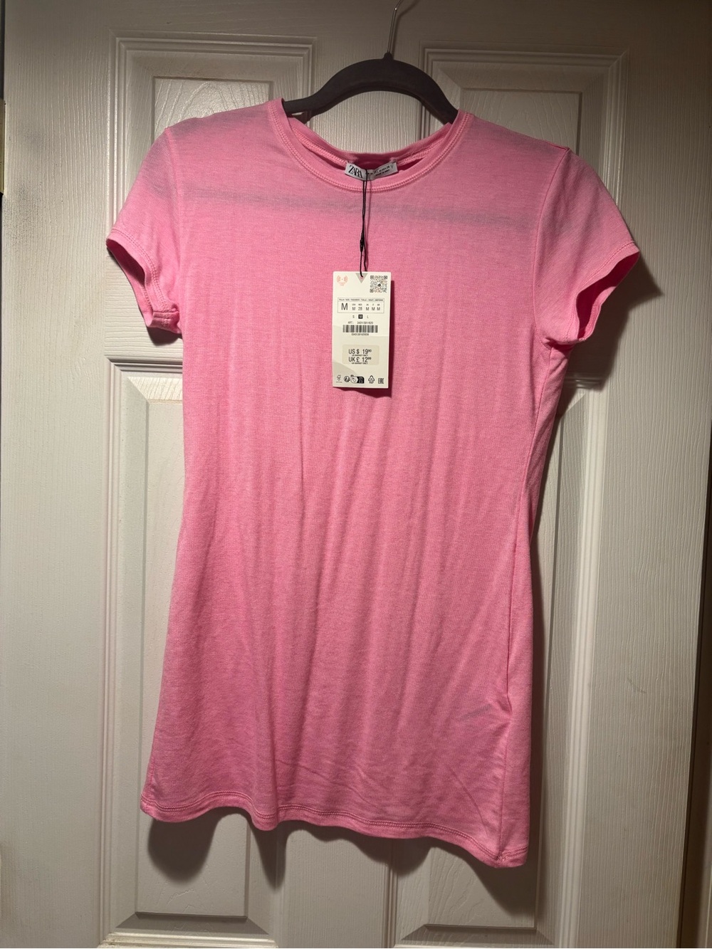 Zara Bubblegum Pink Short Sleeve Crewneck Tee